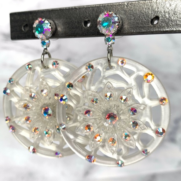 Tarina Tarantino Jewelry - Tarina Tarantino Frosted AB Crystal Web Earrings